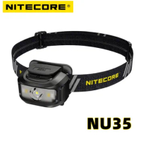NITECORE NU35 Headlamp Dual Power Work Light LED 460Lumen High Performance Lantern USB-C Rechargeable Headlight Built-in Battery