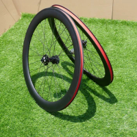Clincher Wheelset 60mm Full Carbon 700C Road Cyclocross Bike Wheelset for Disc Brake Quick Release Front QR &amp; Rear QR 135mm