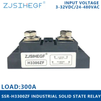 H3300ZF Solid State Relay DC to AC 200A Voltage Relay 3-32V DC to 24-480V AC Solid State Relays SSR 300A