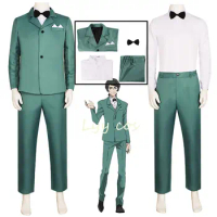 Free Shipping Mushitaro Oguri Cosplay Anime Bungo Stray Dogs Costume Men Green Suit Uniform Rats in the House of the Dead