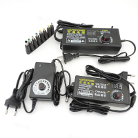 อะแดปเตอร์แปลงกระแสสลับ, ปรับได้, 100-240V AC ถึง DC, 9V, 12V, 24V, 1A, 2A, 3A, แหล่งจ่ายไฟ Regulato