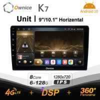 Ownice K7 Android 10.0 Car Radio 2 Din Universal with 4G RAM 64G ROM 1280*720 Support 360 4G LTE DSP Car Multimedia