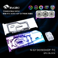 Bykski N-GY3090HOF-TC,Dual Active GPU Backplane Block For GALAX RTX 3090 HOF EXTREME,Graphics Memory VRAM Radiator Heatsink