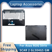 New For Asus ROG Strix SCAR Ⅱ GL504GS GM Replacemen Laptop Accessories Palmrest/Bottom Black C/D Cover