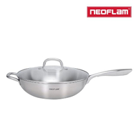 【NEOFLAM】不銹鋼316炒鍋32cm(含玻璃蓋)