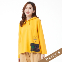 betty’s貝蒂思　兔子小口袋連帽T-shirt(黃色)