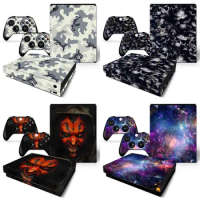 FullBody Protector Skin Sticker Decals For Xbox One X Console With 2PCS Wireless Controller Decals