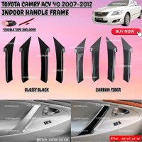 AUTOPROMAX TOYOTA CAMRY ACV40 2007-2012 CAR CARBON FIBER INDOOR HANDLE FRAME GARNISH ACCESSORIES DOU