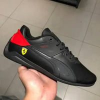 Puma Sepatu Sneakers Kasual Ferrari Drift Cat Delta Black-Rosso 306864 01 10