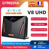 GTMEDIA V8 UHD TDT 4K UHD Smart TV Box DVB-S/S2/S2X+T/T2+C,Satellite Receiver With Smart Card Reader Support MARS/ECAM/CCAM/M3U