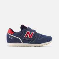 【NEW BALANCE】373 大童 運動休閒鞋 寬楦 舒適 魔鬼氈 牛仔藍 紅(YZ373XM2)