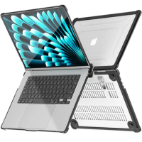 Protective Case For Apple MacBook Air 15 15.3 inch 2023 2024 M2 A2941 M3 A3114 Laptop Case Kickstand Holder Anti-scratch Cover