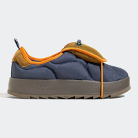 【adidas 愛迪達】Puffylette 男 休閒鞋 麵包鞋 復古 拉鍊口袋 保暖 舒適 穿搭 深藍 橘黃(IF3956)
