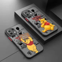 Winnie the Pooh Symbol Phone Case For Xiaomi Poco X3 NFC X4 X5 12T Mi 9T 10T Pro 13 Mi 11 Lite 12 12X M5 C40 C50 C51 Matte Shell