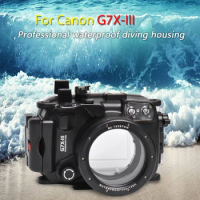 40m/130ft Waterproof Box Underwater Housing Camera Diving Case for Canon powershot G7X III / G7 X III / G7X-3 Mark III Bag Cover