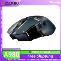 Dareu A980 Pro Max Wireless Mouse Tri Mode Paw3395 Nearlink E-Sports Ergonomics Bluetooth Mouse Pc Gamer Accessories Gaming Gift