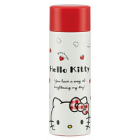 小禮堂 Hello Kitty 迷你 保溫瓶 旋轉蓋 超輕量不鏽鋼 水壺 水瓶  隨手瓶 120ml  (紅 愛心)