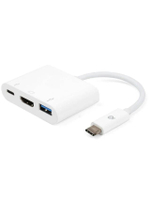 อะแด็ปเตอร์ USB Type C to HDMI, USB & USB Type C รุ่น PSCCHA1WH-18