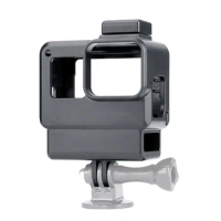 Vlog Case Action Camera Housing Shell Vlogging Cage Frame Cold Shoe Mount for GoPro Hero 7 6 5 Black for External Microphone