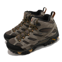 Merrell 戶外鞋 Moab 2 Leather GTX 男鞋 登山 越野 耐磨 黃金大底 防潑水 灰 棕 ML18421