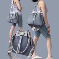 【SHINYTON】111013混搭水桶包大款手提包、肩背包、側背包、束口包、托特包、水桶包、斜背包