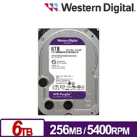 【含稅公司貨 】WD 紫標 6TB 3.5吋監控專用硬碟 WD64PURZ 監視器內接硬碟 NVR錄影主機 代理彩盒裝