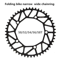 Folding bike narrow wide chainring ultra light 50 52 54 56 58T BMX transmission CNC chainwheel for brompton bike 130BCD
