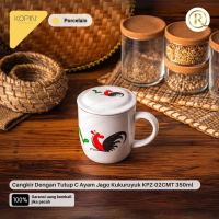 Cangkir Dengan Tutup C Ayam Jago Kukuruyuk Kopin KPZ-02CMT 350ml