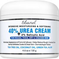 Ebanel Urea Cream 40% plus Salicylic Acid 2% Foot Cream for Dry Cracked Heels Feet Knees Elbows Hand
