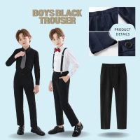 Seluar Hitam untuk Kanak-kanak, Seluar Seluar Pengijazahan, Uniseks, Seluar Sekolah Hitam Formal, Un