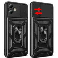 For Motorola Moto G14 4G Case Shockproof Armor Camera Lens Protect Cover For Moto G14 G 14 MotoG14 4G Magnet Holder Ring Cases