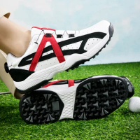 Spikeless Golf Shoes Men Women Golf Sports Shoes Female Walking Sneakers Winter Leather Golf Shoes Golfing Sneakers for Men