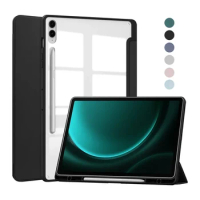 For Samsung Galaxy Tab S9 FE X510 X710 A9+ 11'' Case,Clear Hard PC Back Funda Cover For Samsung Tab S9+ S9 FE Plus 12.4'' Tablet