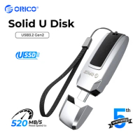 ORICO USSD Solid State U Disk 520MB/S Pen Drive Metal USB Flash Drive Type C 1TB 512GB 256GB 128GB Ultra High Speed Pendrives