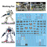 for HG UC 1/144 RX-79 [G] Ground Type 2018 ver Revive Renewal Ez-8 Water Slide Pre-cut Uv Light-reactive Detail-up Decal Sticker