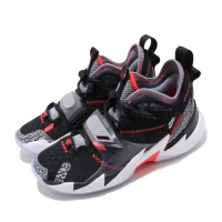 【NIKE 耐吉】籃球鞋 Jordan Why Not Zer0.3 GS 大童 女鞋 黑 灰 爆裂紋 忍者龜 室外(CD5804-006)
