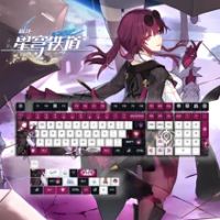 Anime Keycaps 129 Keys Kafka Honkai: Star Rail PBT Cherry Profile for MX Switch Keycap for Mechanical Keyboard Game Gift