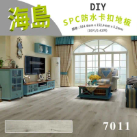【貝力地板】海島 石塑防水DIY卡扣塑膠地板-流光灰橡(1箱/0.42坪)