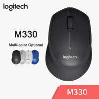 Logitech M330 Wireless Mouse Silent Mouse with 2.4GHz USB 1000DPI Optical Mouse for Office Home Using PC/Laptop Mouse Gamer