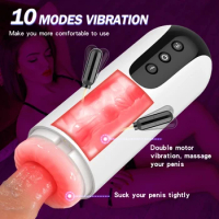 Pussy Sextoy for Men Vibration Heating Sexy Toys Men's Automatic Masturbator Realistic Vagina Masturbation Man Masturbtor Male