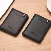 1PC New Super Slim Soft Wallet Vertical PU Leather Mini Credit Card Purse Card Holders Mens Wallet Thin Small Short Skin Wallets
