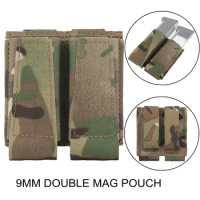 9mm Open-Top Double Tactical Pistol Mag Pouches Molle Belt Carrier Hunting Airsoft Magazine Pouch Holder Multifuntion Tool Bag