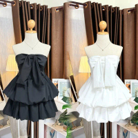 Set 2 ชิ้น เสื่อบอลลูนแต่งโบว์ + กระโปรงบอลลูน ( S-ฟักทอง )