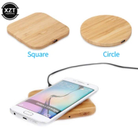 Portable 5W Qi Wireless Charger Slim Wood Pad for Apple iPhone 7 8 Plus Smart Phone Wireless Charging Pad for Samsung S7 Huawei