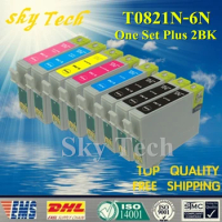 8X 82N Compatible Cartridge For T0821N to T0826N , For Epson RX590 RX610 RX690 TX650 TX700W TX710W TX800FW TX810FW etc
