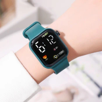 Wrist Watch Electronic LED Digital Smart Sport Watch Luminous Square Dial Kids Wristwatch For Children Birthday Gift