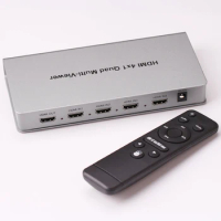 HDMI 4x1 Quad Multi-Viewer Seamless HDMI Switch Screen Splitter With Remote Control 4 In 1 Out HDMI Switch With 5 Display Modes