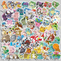 100Pcs/Set Anime Pokemon Stickers Decals DIY Notebook Laptop Phone Suitcase Bike Graffiti Cartoon Sticker Toy Christmas Gift
