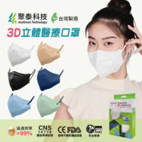 【聚泰科技】3層高效防護 KN95 立體醫療口罩 黑色(10入/盒、高品質水駐極熔噴布)
