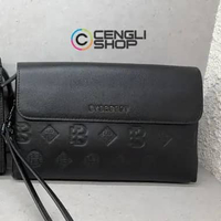 EM01 EVERBEST CLUTCH BAG ORIGINAL/TAS KECIL PRIA EVERBEST KULIT ASLI ORI Motif Logo